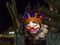 The allegorical float entitled `Abbracciami Ã¨ Carnevale` during the night parade in Viareggio, Italy