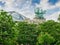 Allegorical statue and vaulted roof of Great Palace in Paris