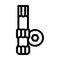 allen wrench screwdriver bit line icon vector illustration