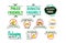 Allergen free product sticker, template label set