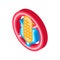 Allergen Free Sign Corn isometric icon vector illustration
