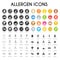 Allergen icons set