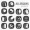 Allergens black set