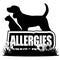 Allergies icon with dog cat plants peanuts