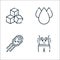 Allergies line icons. linear set. quality vector line set such as cramps, bacteria, trans fat