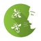 Allergies to insect stings flat design long shadow glyph icon