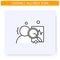 Allergy diagnostics line icon. Editable