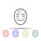 Allergy, face multi color icon. Simple thin line, outline vector of sheep icons for ui and ux, website or mobile application