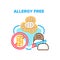 Allergy Free Healthy Food Vector Concept Color