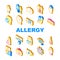 Allergy Health Problem Collection Icons Set Vector