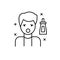 Allergy, man, food, ketchup icon. Element of allergy icon