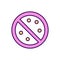 Allergy risk reduction RGB color icon