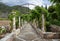 Alley in the Alfabia Gardens park on Tramuntana mountain, Mallorca, Spain