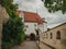 Alley in the Altenburg castle. Germany.