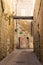 An alley in an ancient old city Acre, Israel.