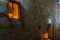 Alley in the Jewish quarter, with Traditional Menorahs. Jerusalem