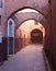 Alley leading through Medina in Marrakech, Morocco