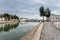 Alley near the river to the center of the town of Tavira.