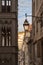 Alley next to Santa Justa Lift in Lisbon, Portugal