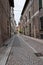 Alley of Piacenza. Emilia-Romagna. Italy.