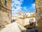 Alley of the Sassi di Matera, prehistoric historic center, UNESCO World Heritage Site, European Capital of Culture 2019.