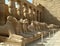 Alley of sphinxes with sheep heads, without people, Thebes, UNESCO World Heritage Site, Egypt