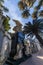 Alley with statues in Recoleta cementary in Buenos Aires, Argentina