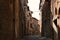 Alley in the village of Citta della Pieve, Italy