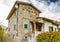 Alleys of mountain village in Tuscany