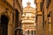 Alleys of Rome: historical buildings and church