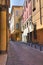 Alleyway. Bologna. Emilia-Romagna. Italy.