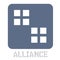 Alliance concept icon on white