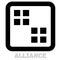 Alliance concept icon on white