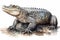 Alligator Animals and wildlife isolate on white background