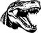 Alligator - black and white vector illustration