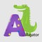 Alligator With Letter A