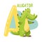 alligator and a letter