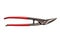 Alligator shears pliers for cutting sheet metal with red handle