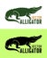 Alligator silhouette vector illustration