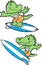 Alligator Surfing Illustration