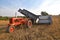 Allis Chalmers tractor pulling a shock loader