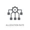 Allocation rate icon. Trendy Allocation rate logo concept on white background from business collection