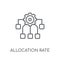 Allocation rate linear icon. Modern outline Allocation rate logo
