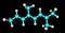 Alloocimene molecular structure isolated on black