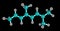 Alloocimene molecular structure isolated on black