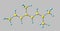 Alloocimene molecular structure isolated on grey