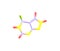 Allopurinol molecular structure isolated on white