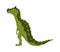 Allosaurus dinosaur flat icon. Colored isolated prehistoric reptile monster on white background. Vector cartoon dino