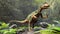 Allosaurus fragilis. Dinosaur realistic and scientific 3D rendering illustration reconstitution