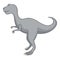 Allosaurus icon, cartoon style